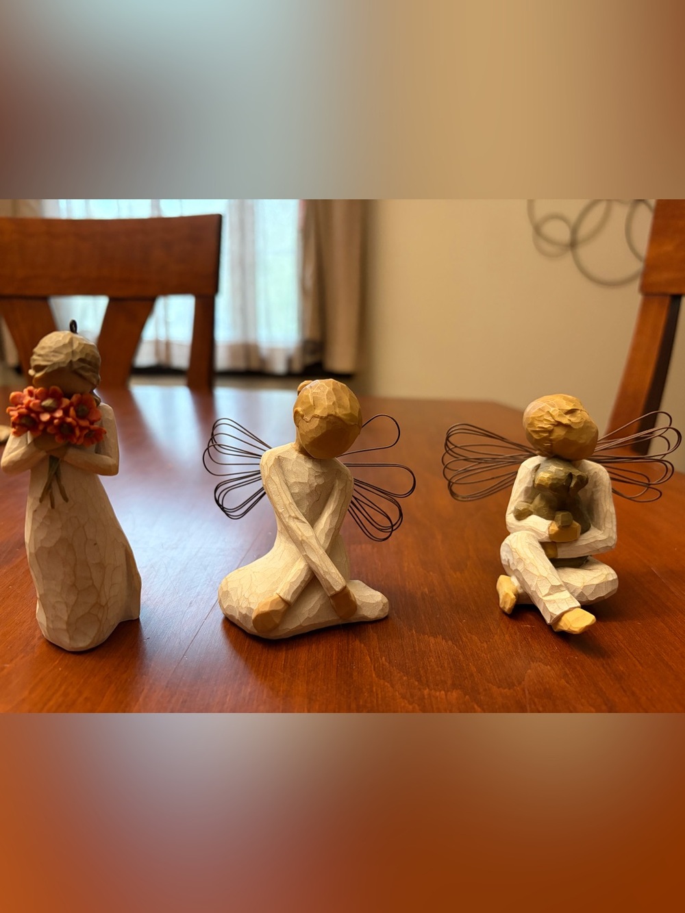 Willow Tree Trio: Neutral and Brown Handcrafted Angel Sculptures
